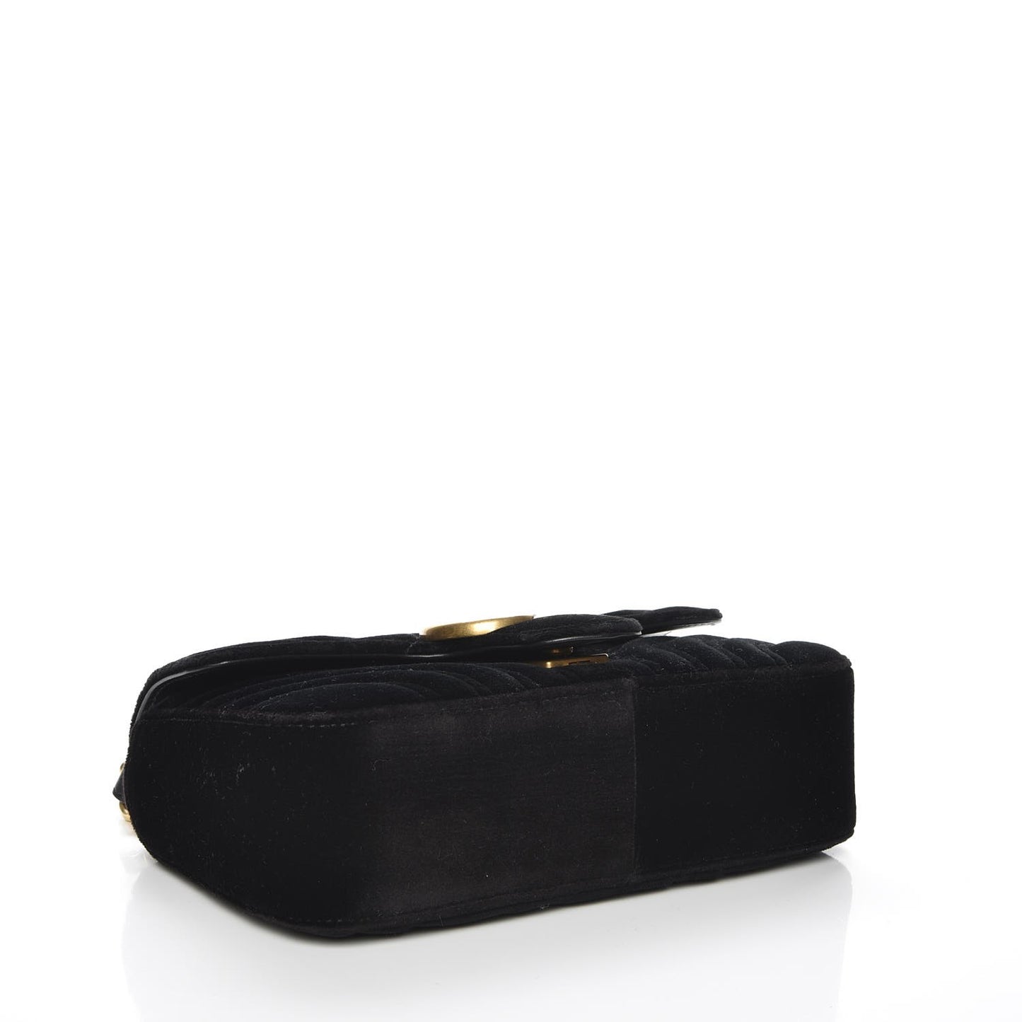 Velvet Matelasse Mini GG Marmont Shoulder Bag Black