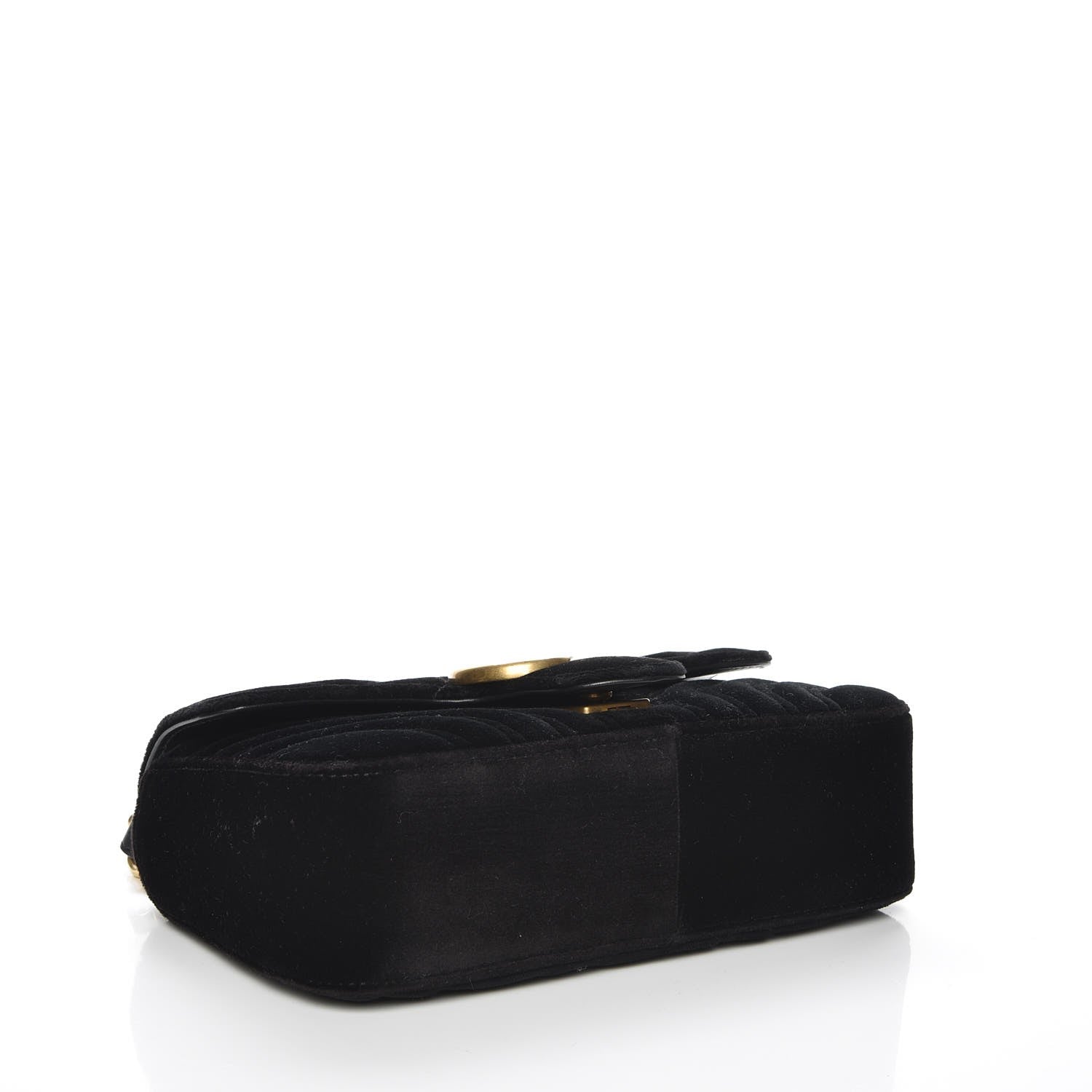 Gucci Velvet Matelasse Mini GG Marmont Shoulder Bag Black 4 of 8