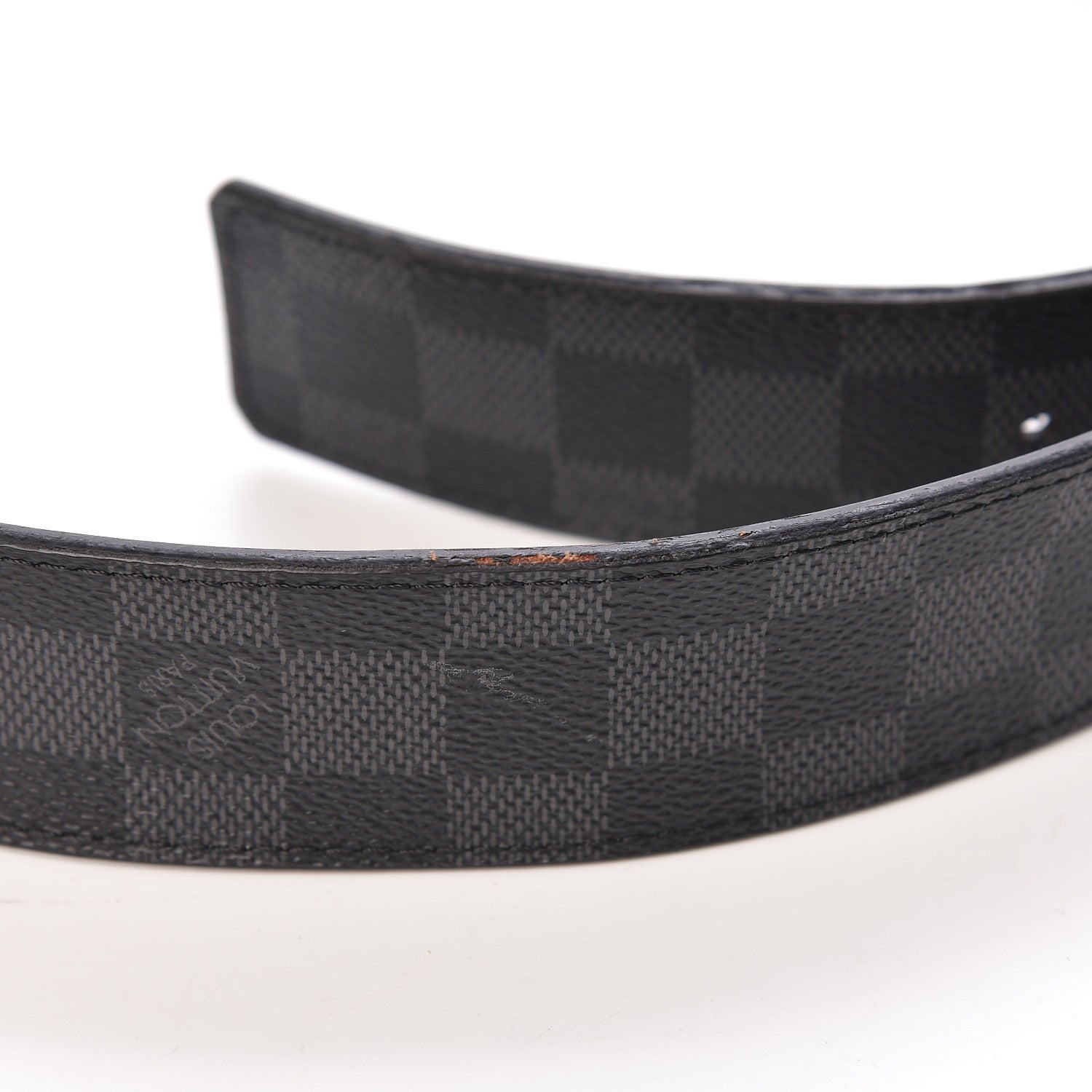Louis Vuitton Damier Graphite LV Initiales Belt 90 36 14 of 14
