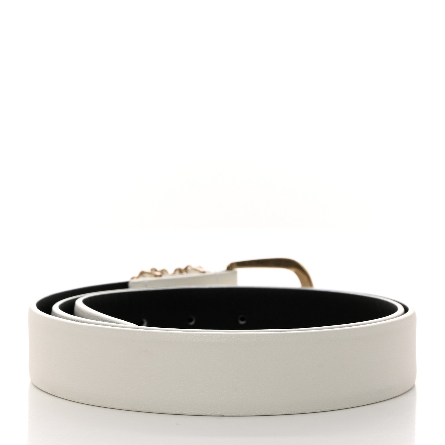 Chanel Calfskin CC Chain Belt 80 32 White 2 of 6