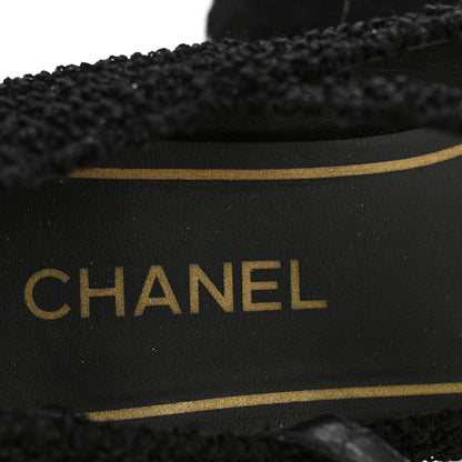 Chanel Tweed Patent Mary Jane Flats 41 Black 6 of 8