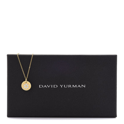 David Yurman 18K Yellow Gold Diamond Cable Collectibles Star of David Charm Pendant Necklace 8 of 8