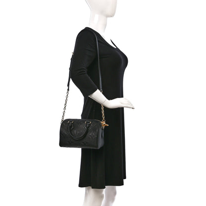 Louis Vuitton Empreinte Monogram Giant Speedy Bandouliere 20 Black 2 of 8