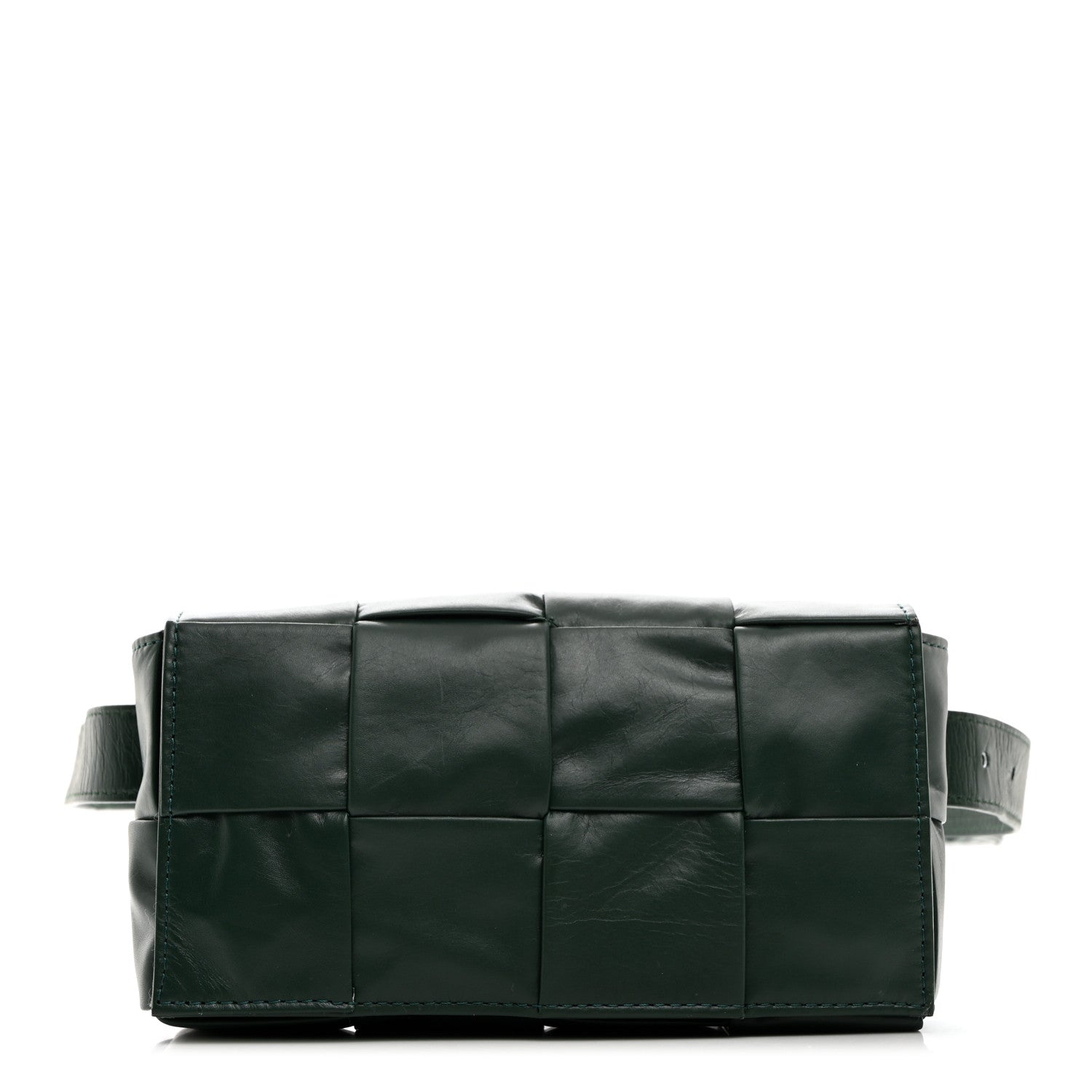 Bottega Veneta Paper Calfskin Intrecciato Cassette Belt Bag Raintree 1 of 10