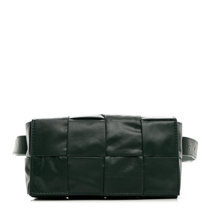 Bottega Veneta Paper Calfskin Intrecciato Cassette Belt Bag Raintree 1 of 10