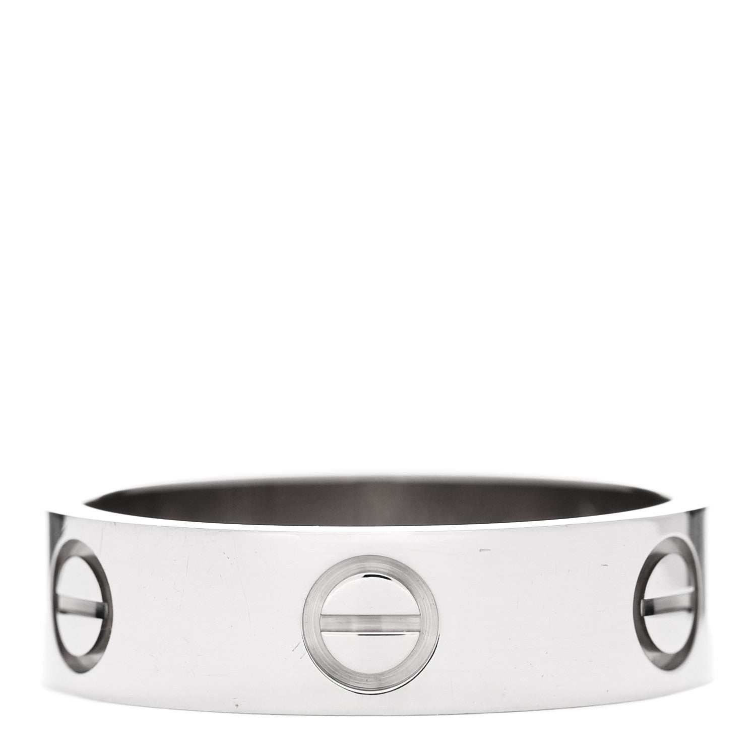 Cartier 18K White Gold 5.5 LOVE Ring 56 7.75 3 of 4