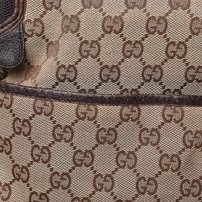 Gucci Monogram Natural Pigskin Large Diaper Bag Beige Ebony Cocoa Dark Chocolate 12 of 18