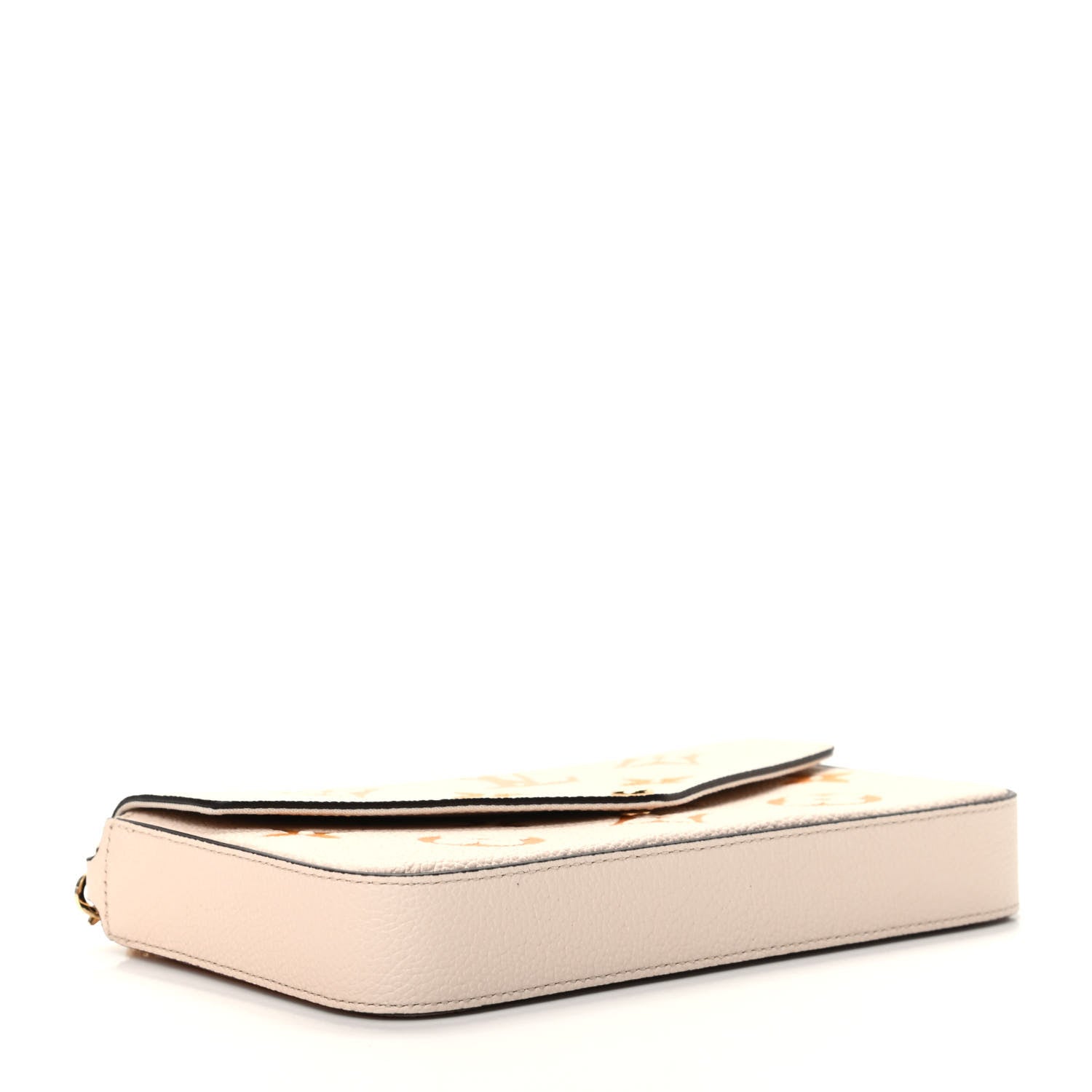 Louis Vuitton Empreinte Monogram Giant By The Pool Felicie Pochette Chain Wallet Cream Saffron 3 of 10