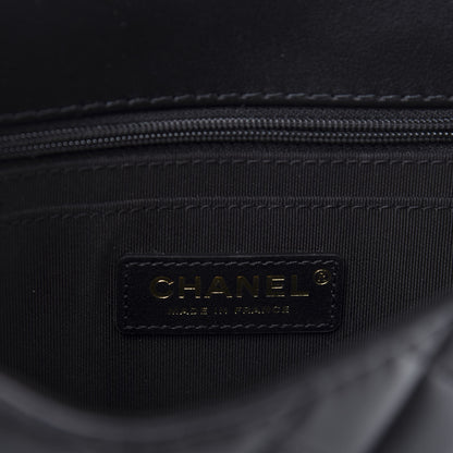 Chanel Calfskin Quilted Small Strap Into Flap Bag Black Brown 9 of 12