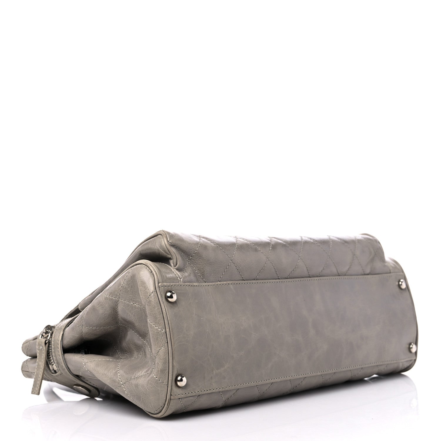 Chanel Glazed Calfskin Small New Portobello Grey 5 of 17