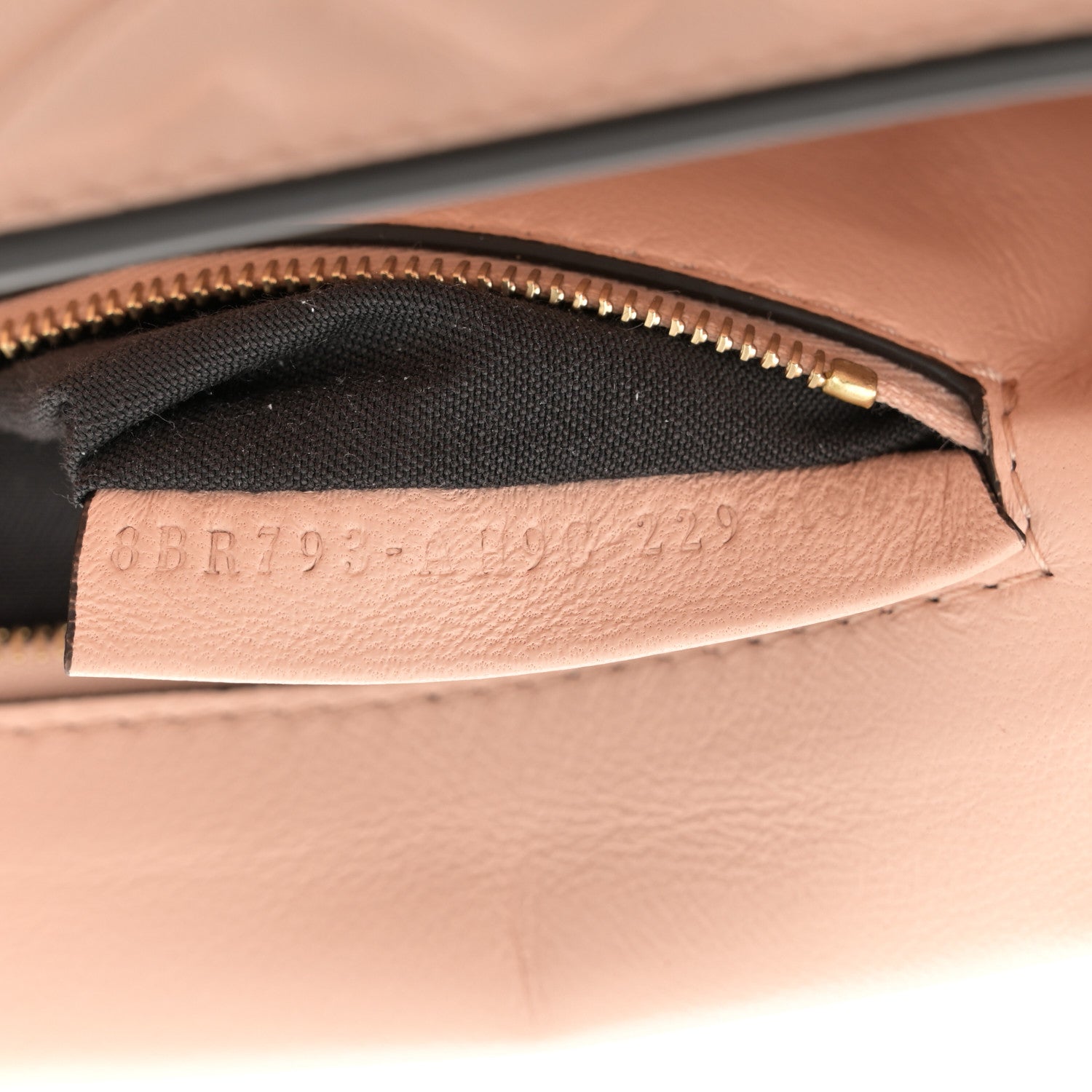 Fendi Nappa Small FF Embossed Midi Chain Baguette Light Rose 7 of 11