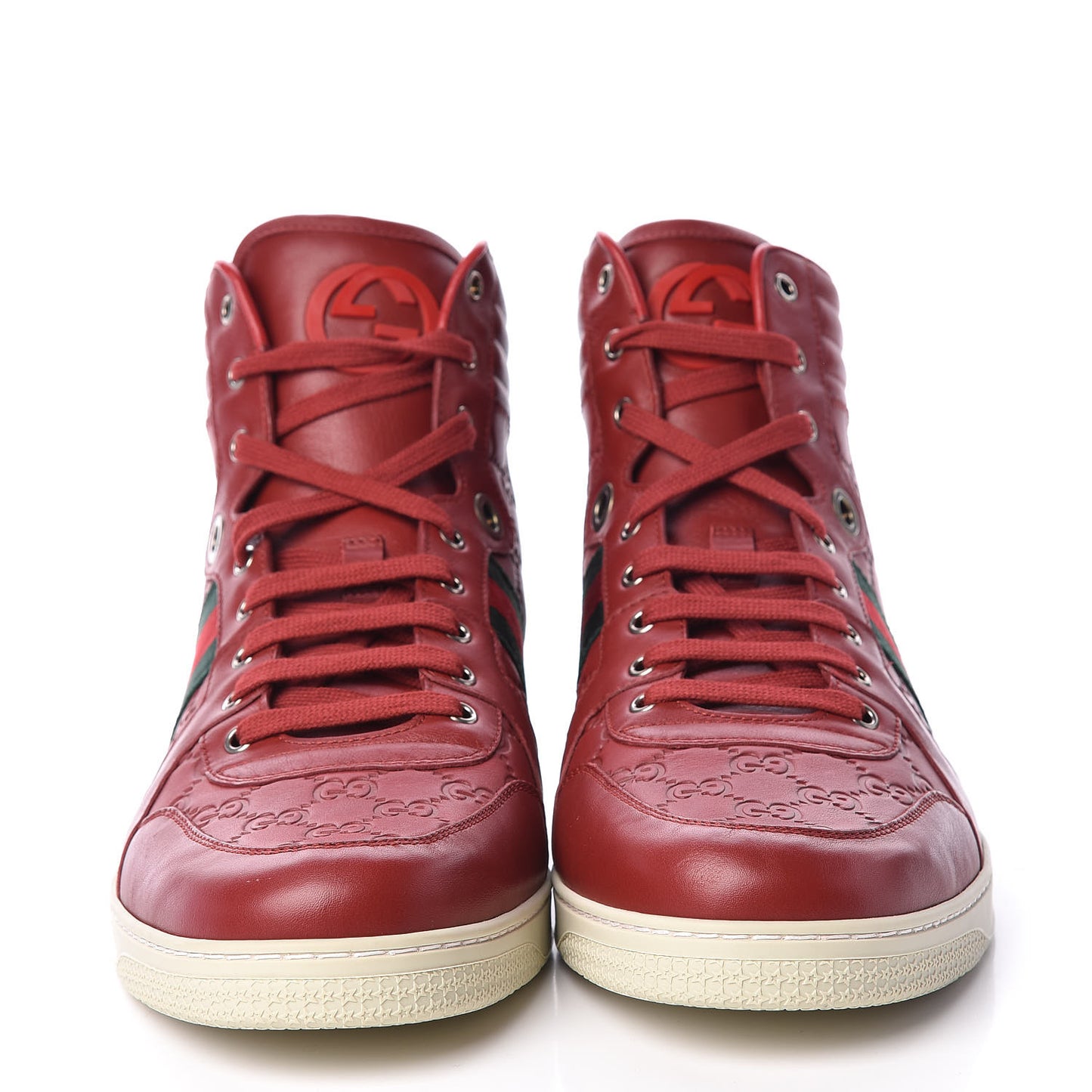 Guccissima Web Mens High Top Sneakers 13 Red