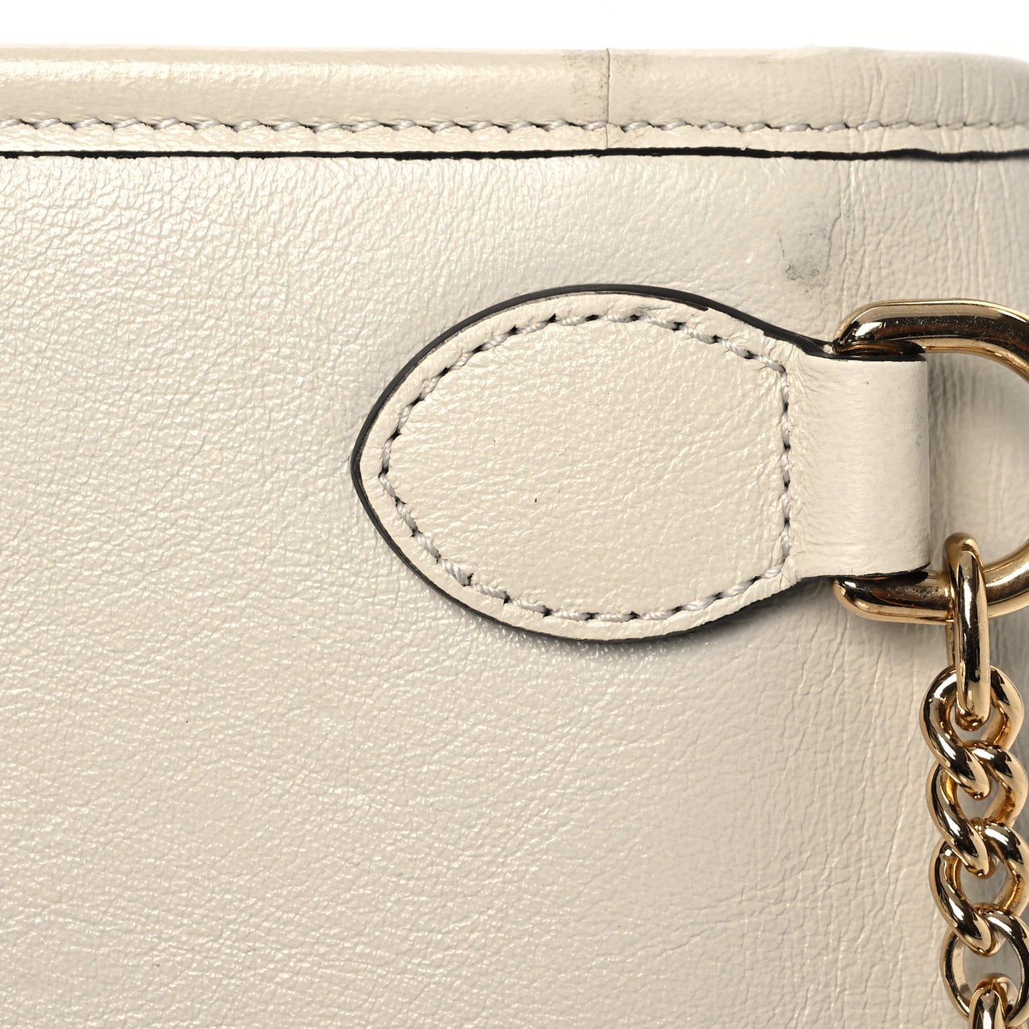 Textured Calfskin Web Small Rajah Slim Flap Shoulder Bag Mystic White