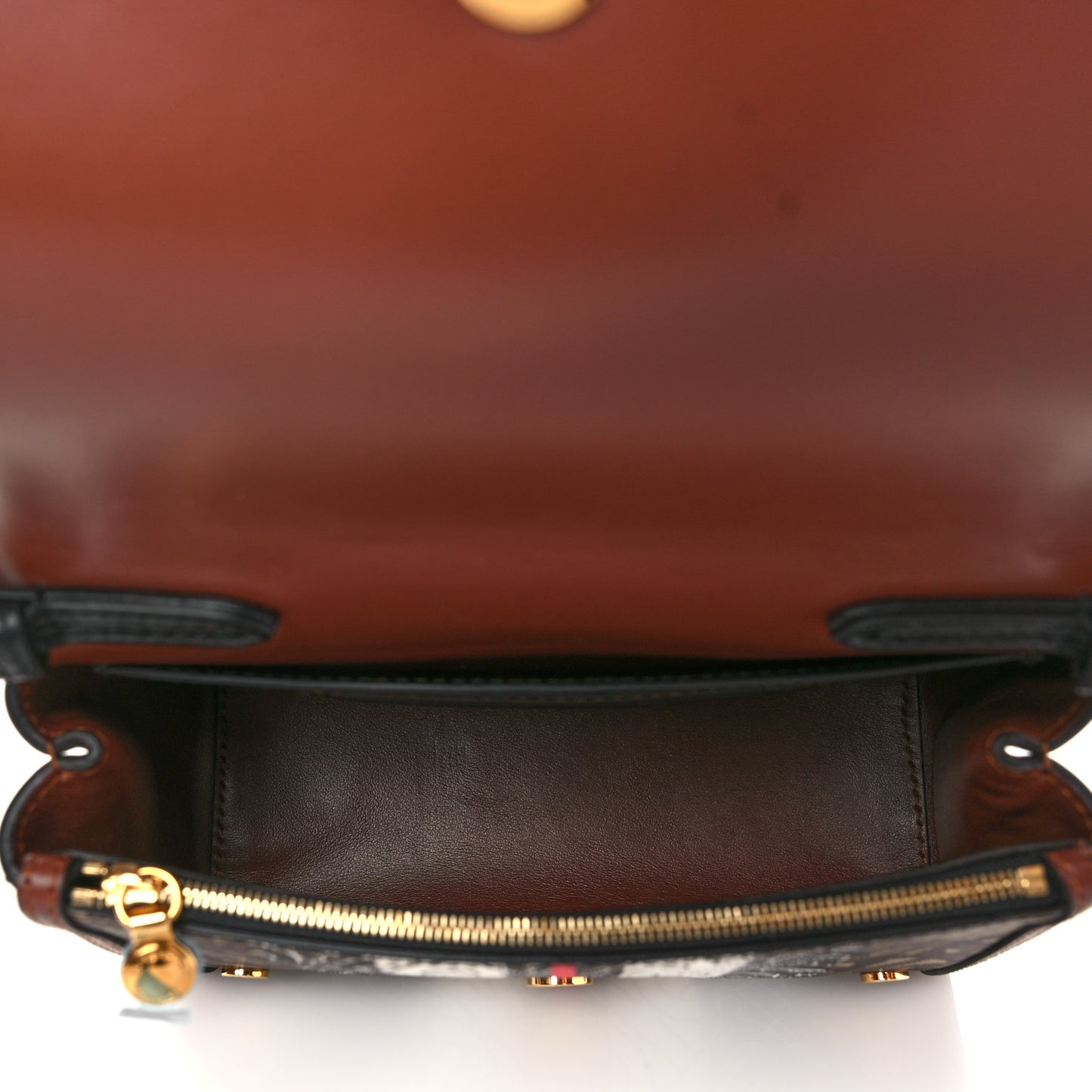 E-Canvas Monogram Stripe Hackberry Crossbody Bag Bridle Brown