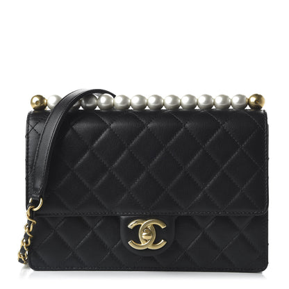 Chanel Lambskin Quilted Small Chic Pearls Flap Black 1 of 11