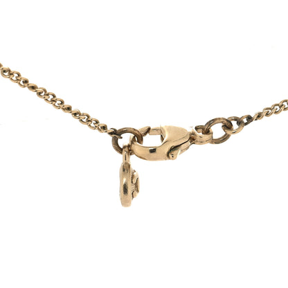 Chanel Crystal Pearl CC Pendant Necklace Gold 4 of 5
