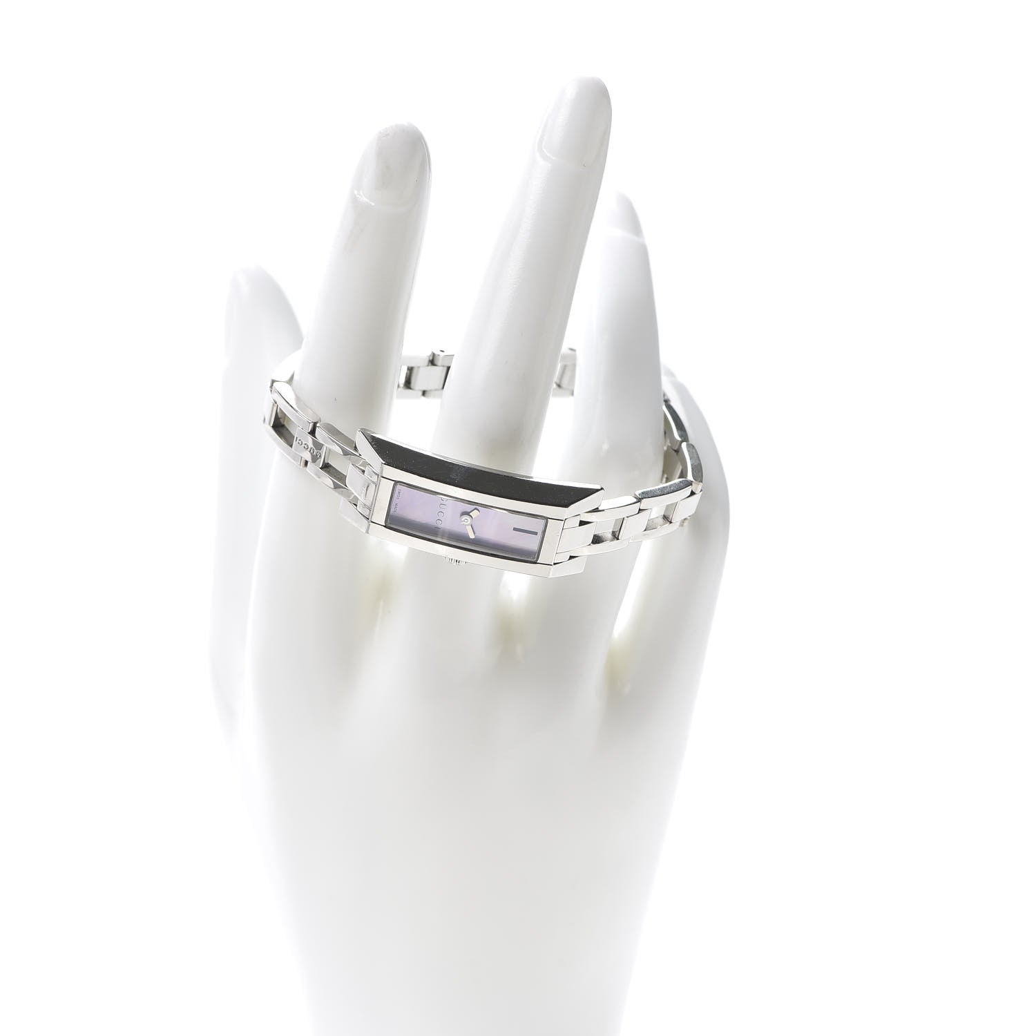 Gucci Stainless Steel Pink Mother of Pearl 14mm 110 G-Link Quartz Watch 2 of 7