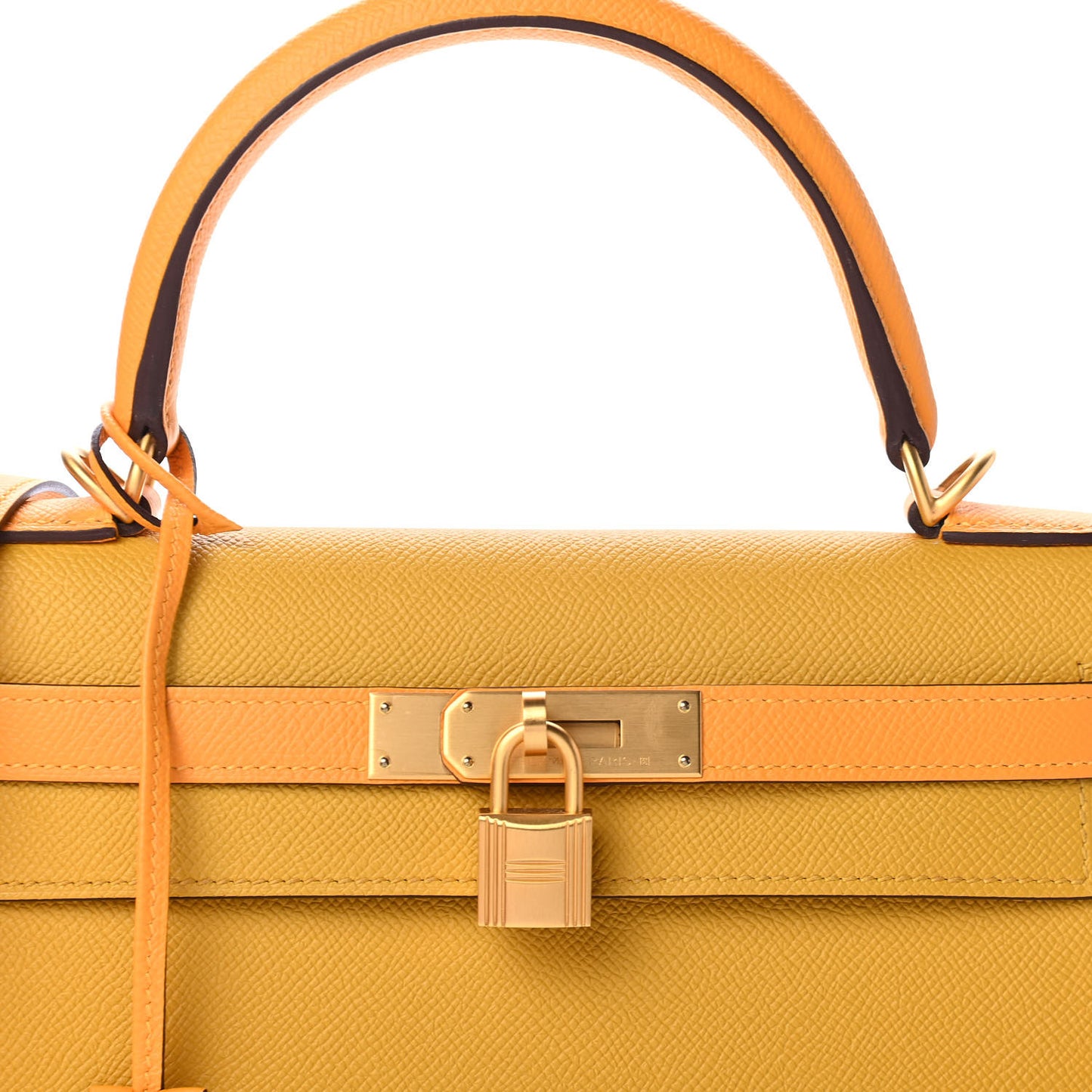 Epsom Horseshoe Kelly Sellier 28 Jaune Ambre Jaune D'Or
