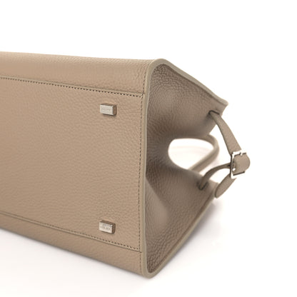 The Row Grained Calfskin Soft Margaux 10 Bag Dark Taupe 8 of 8