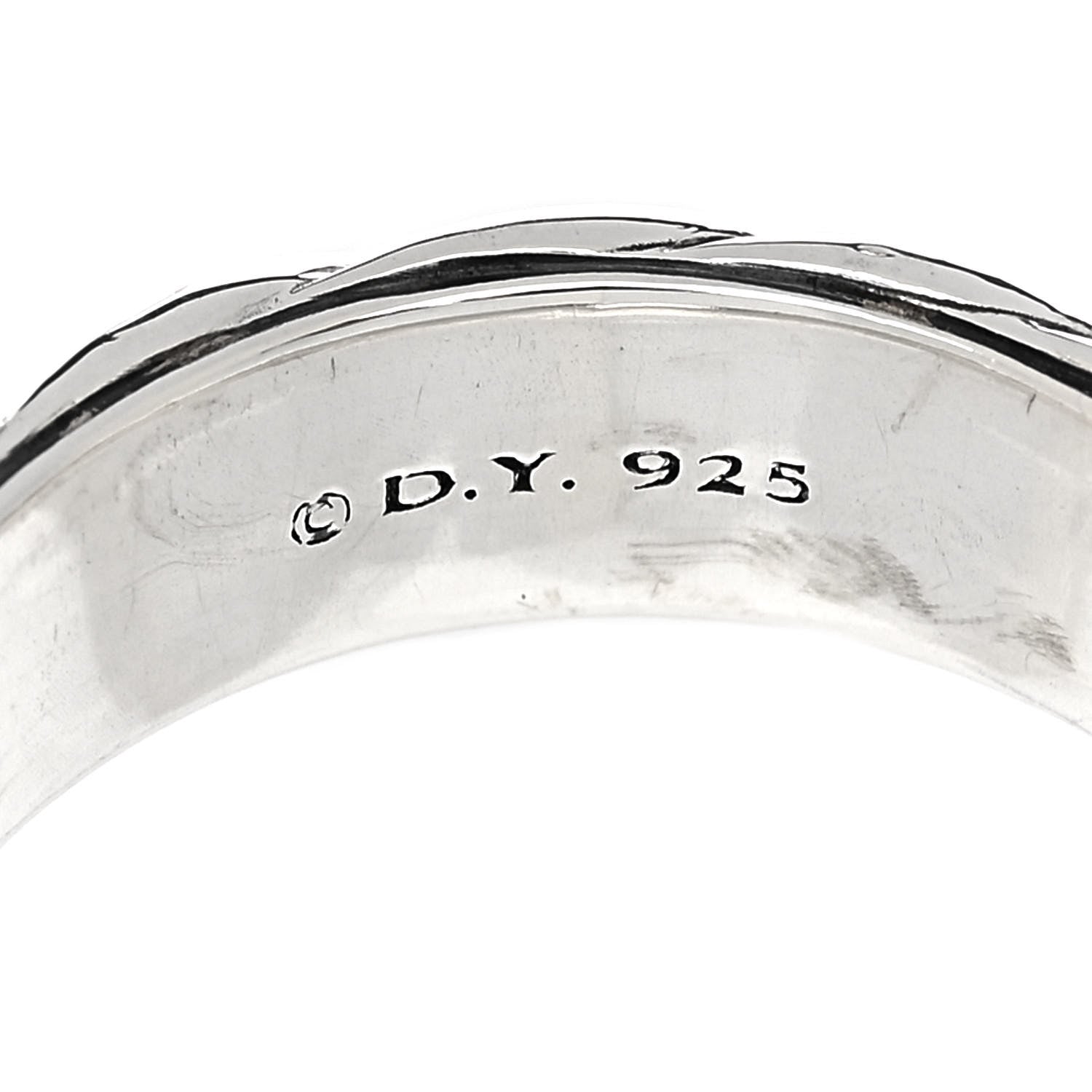 David Yurman Sterling Silver 6mm Sculpted Cable Band Ring 53 6.5 4 of 4