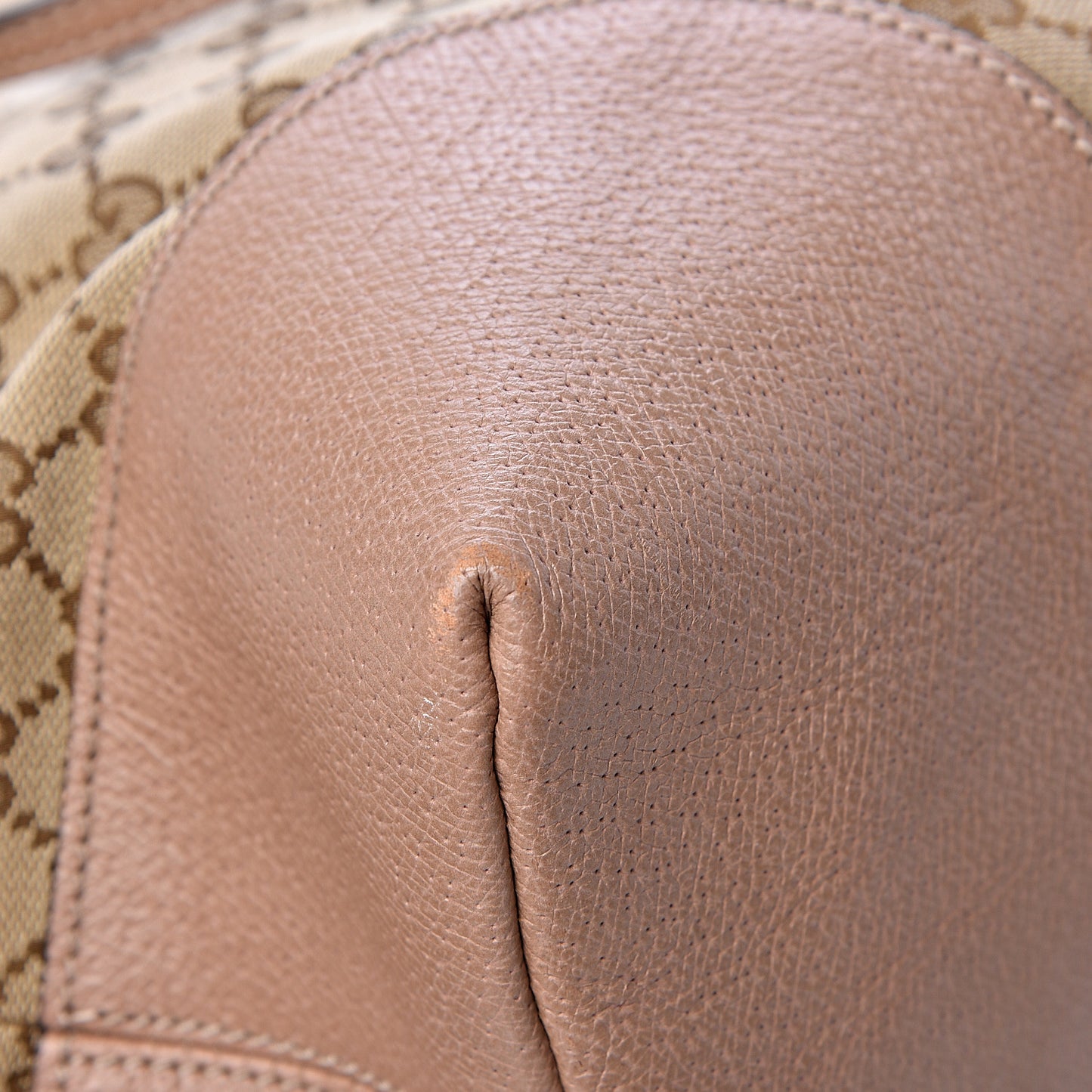 Monogram Large Bree Foldover Tote Beige Soft Pink