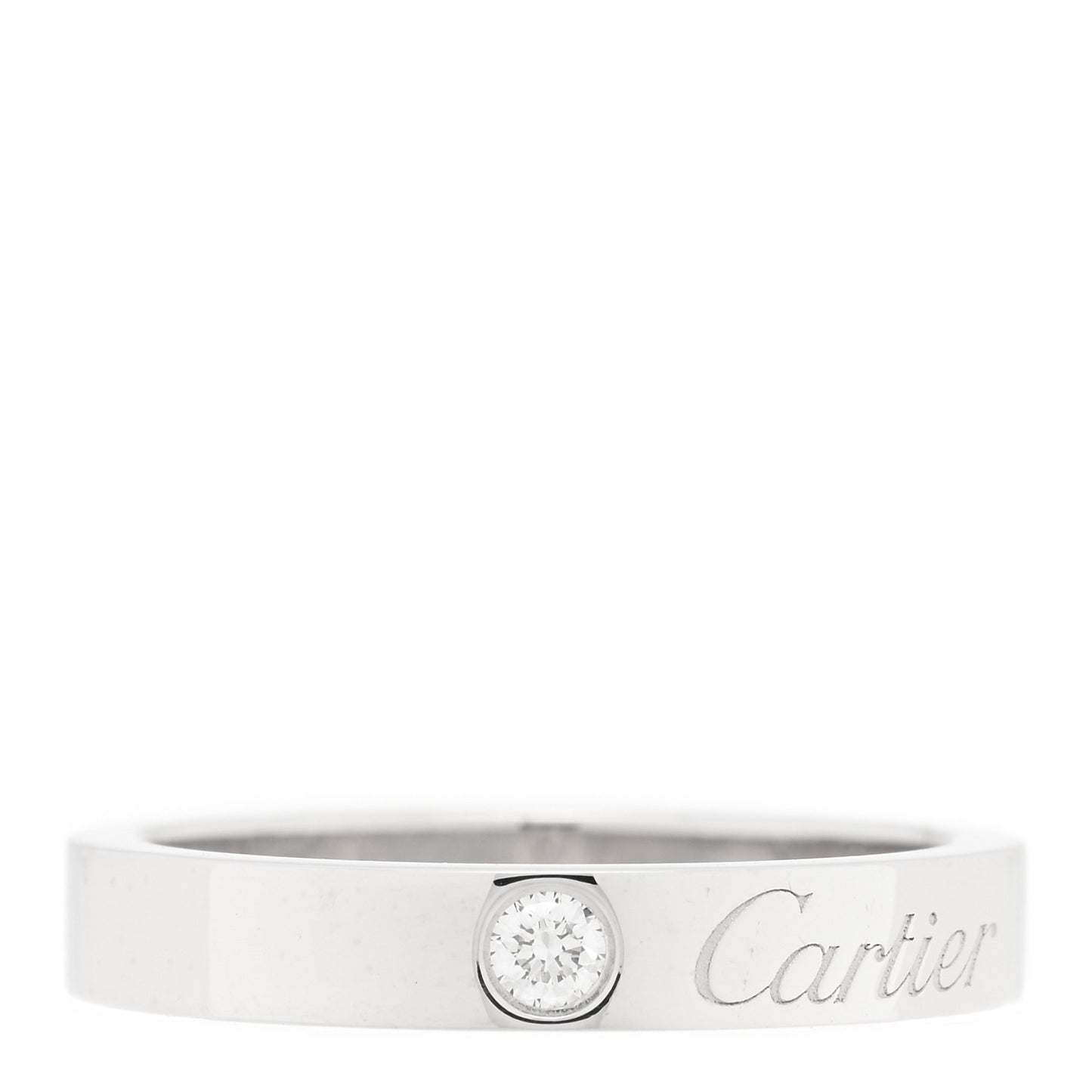 Platinum Diamond 3mm C De Cartier Wedding Band Ring 47 4