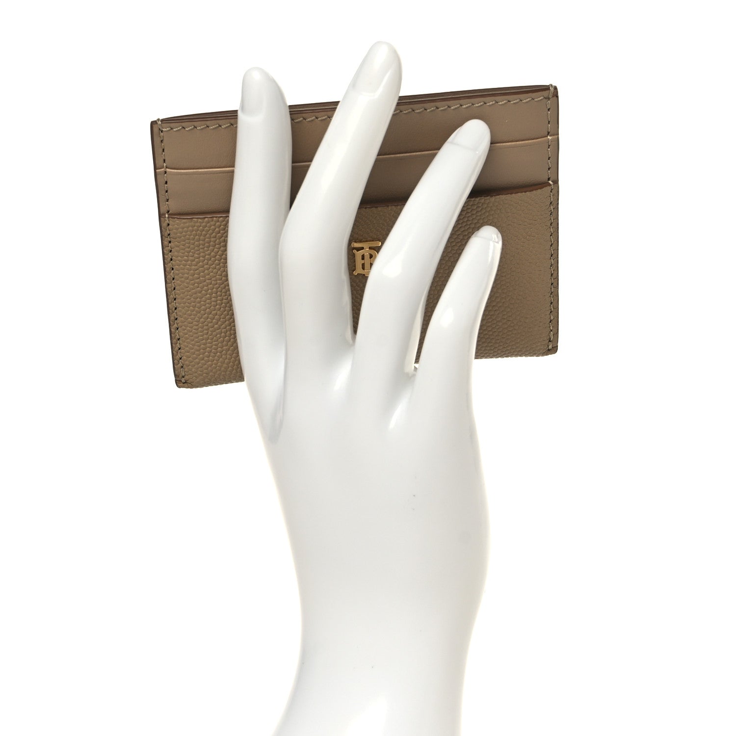 Burberry Grainy Calfskin Sandon TB Card Case Archive Beige 2 of 7