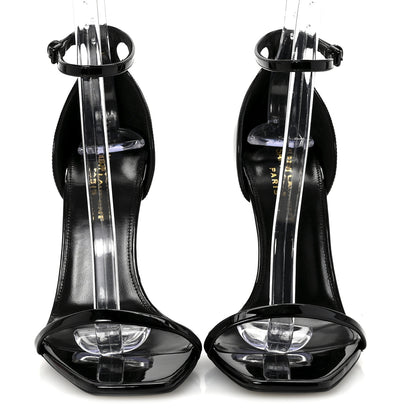 Saint Laurent Patent Calfskin Opyum 110 Sandals 36.5 Black 3 of 10