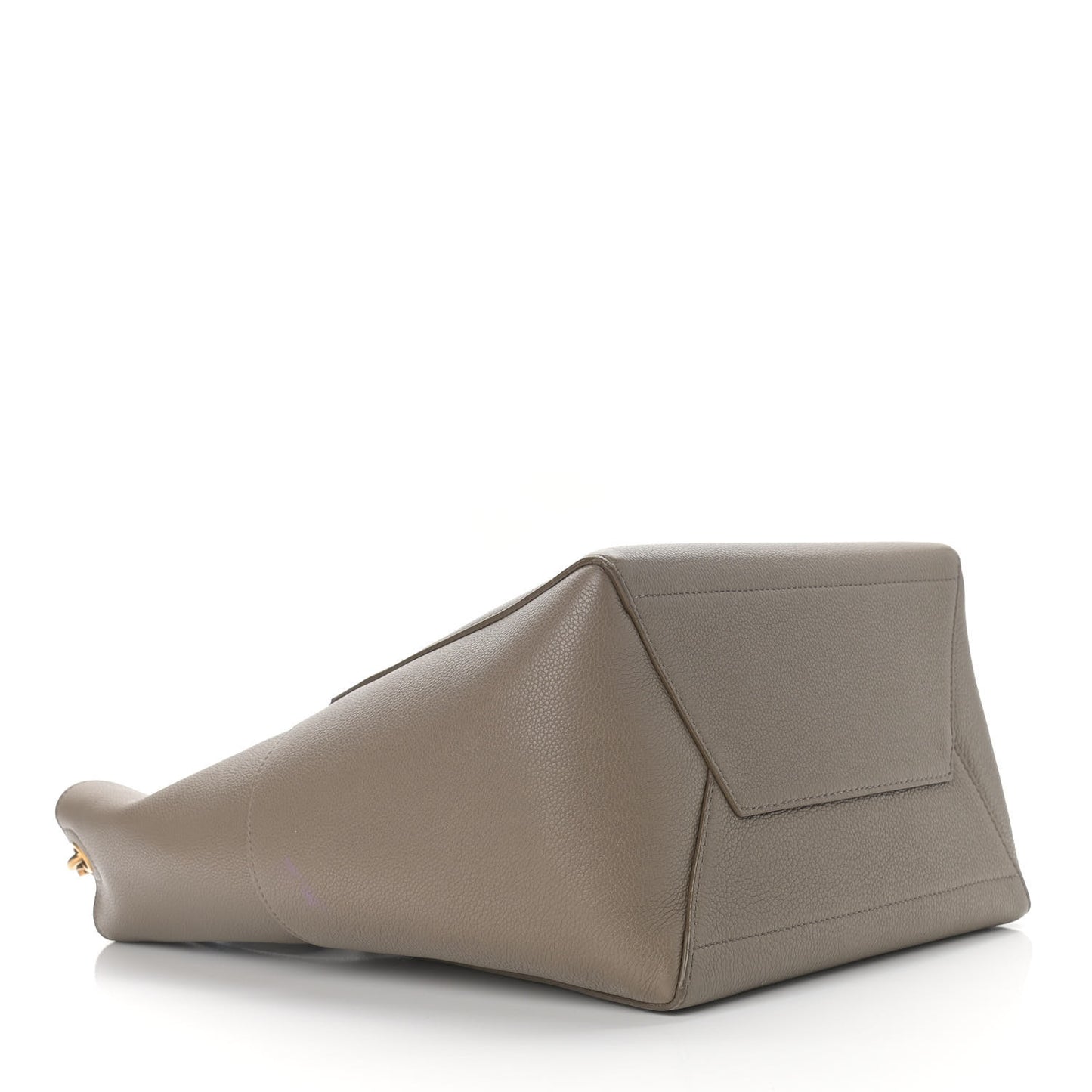 Soft Grained Calfskin Sangle Bucket Bag Taupe