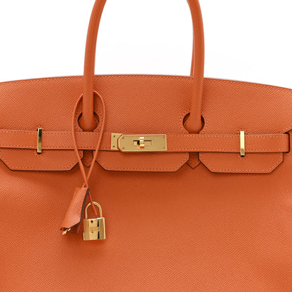 Hermes Epsom Birkin 35 Orange 7 of 13