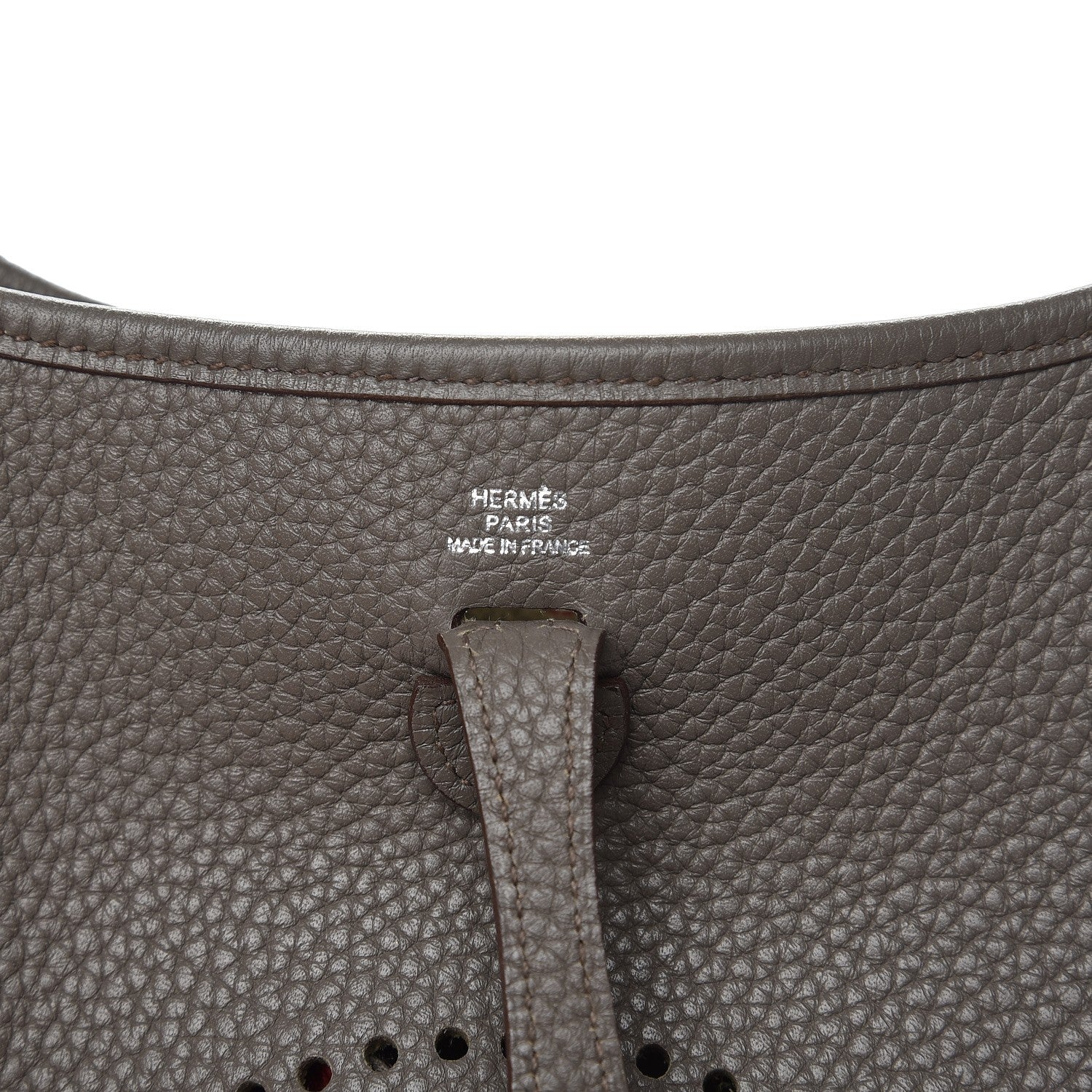 Hermes Taurillon Clemence Amazone Evelyne TPM Etain Rouge Casaque 6 of 9