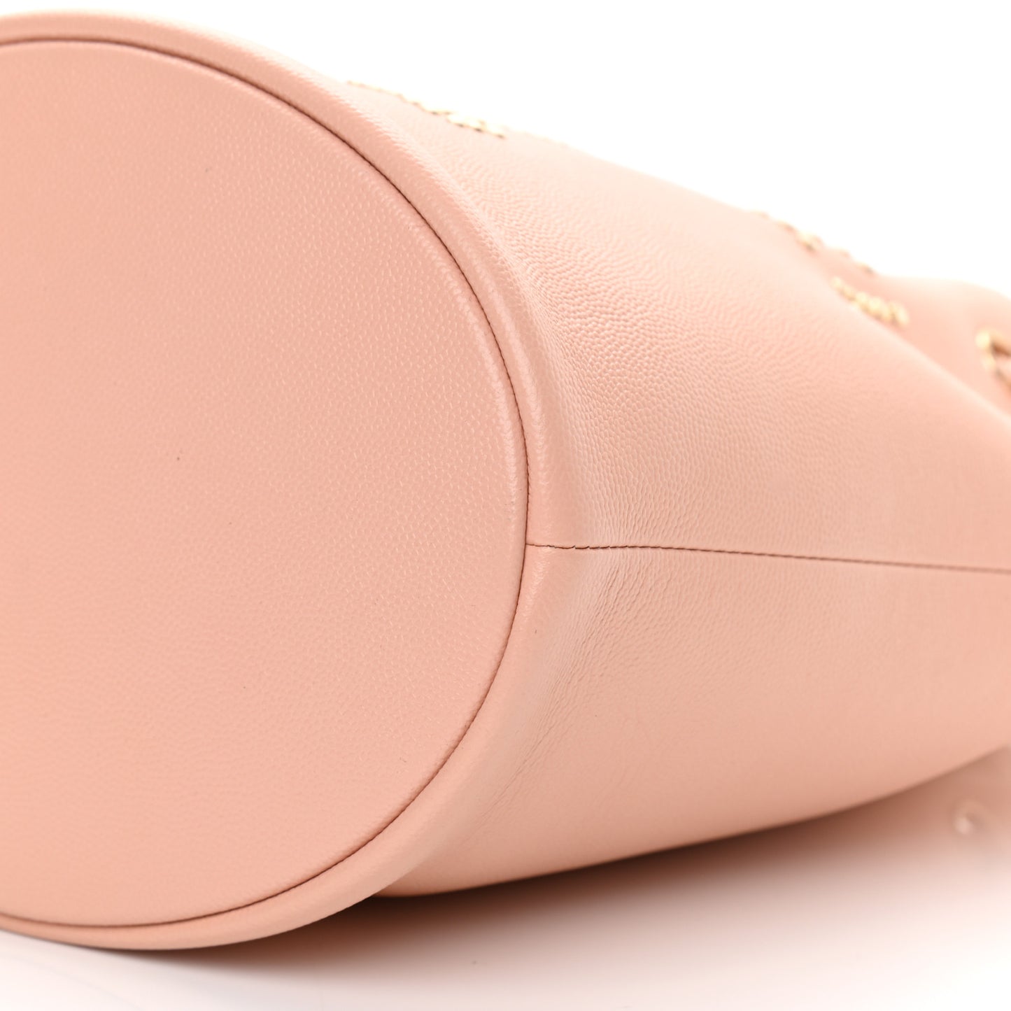 Caviar Deauville Drawstring Bucket Bag Light Pink