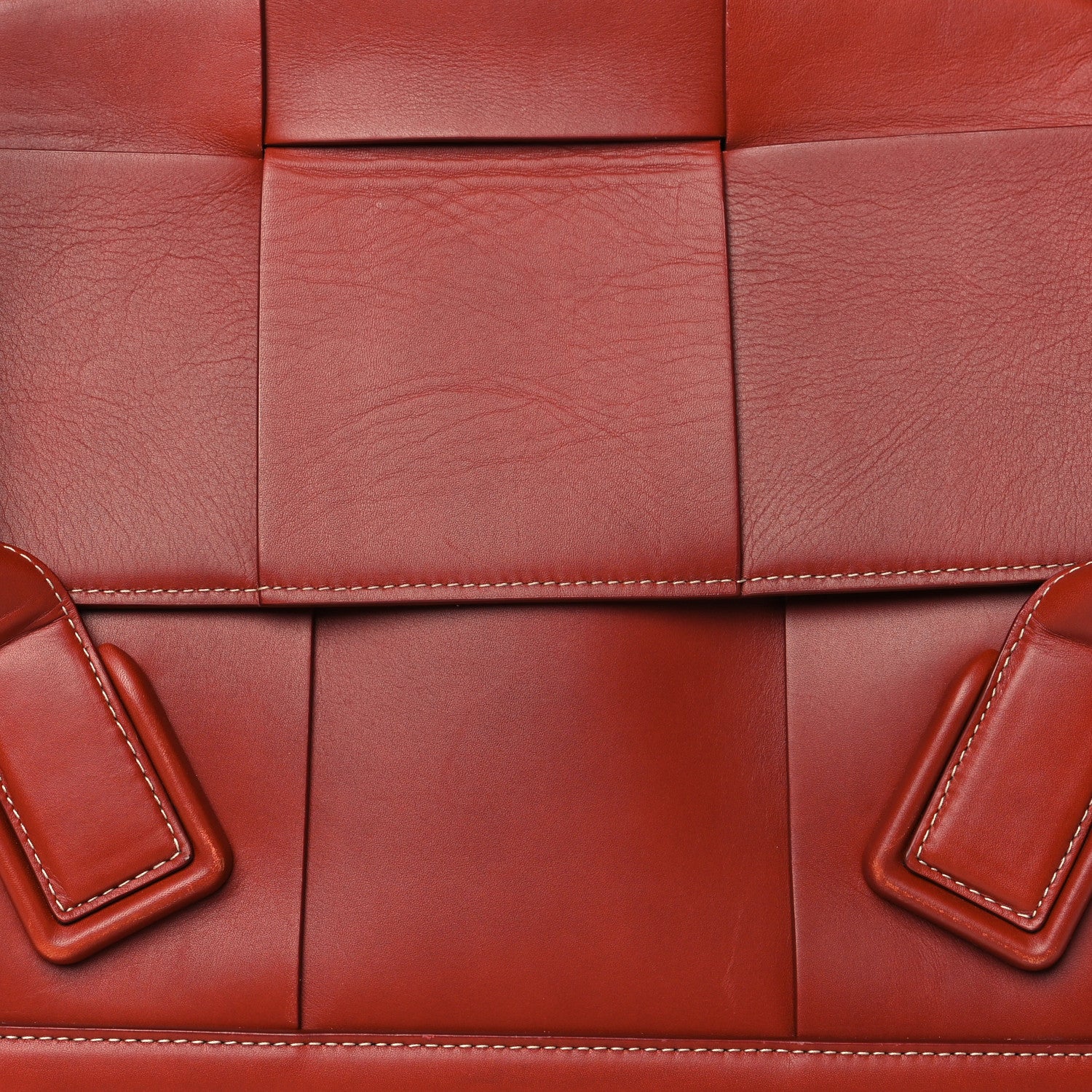 Bottega Veneta French Calfskin Maxi Intrecciato Medium Arco Red 8 of 15