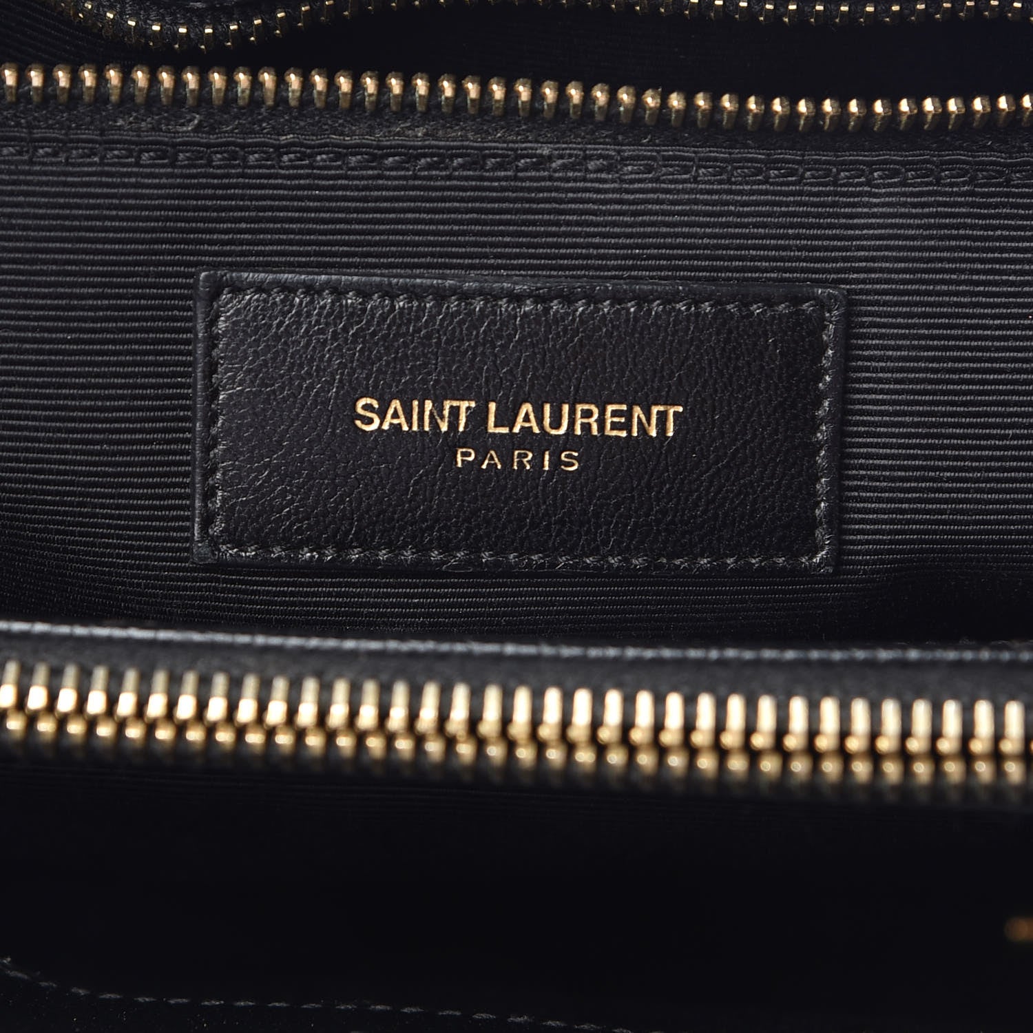 Saint Laurent Grain De Poudre Matelasse Chevron Monogram Shopping Bag Black 6 of 13