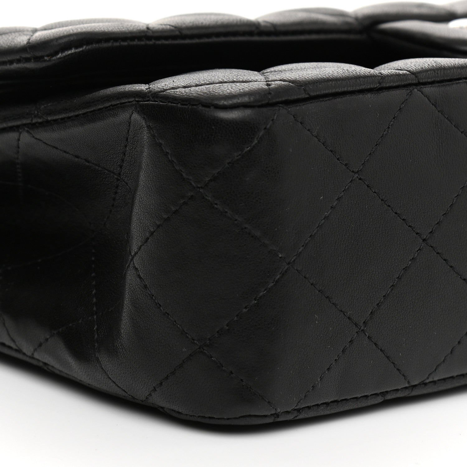 Chanel Lambskin Quilted Medium Double Flap Black 16 of 25