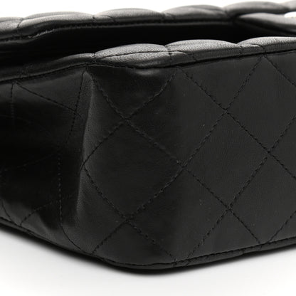 Chanel Lambskin Quilted Medium Double Flap Black 16 of 25