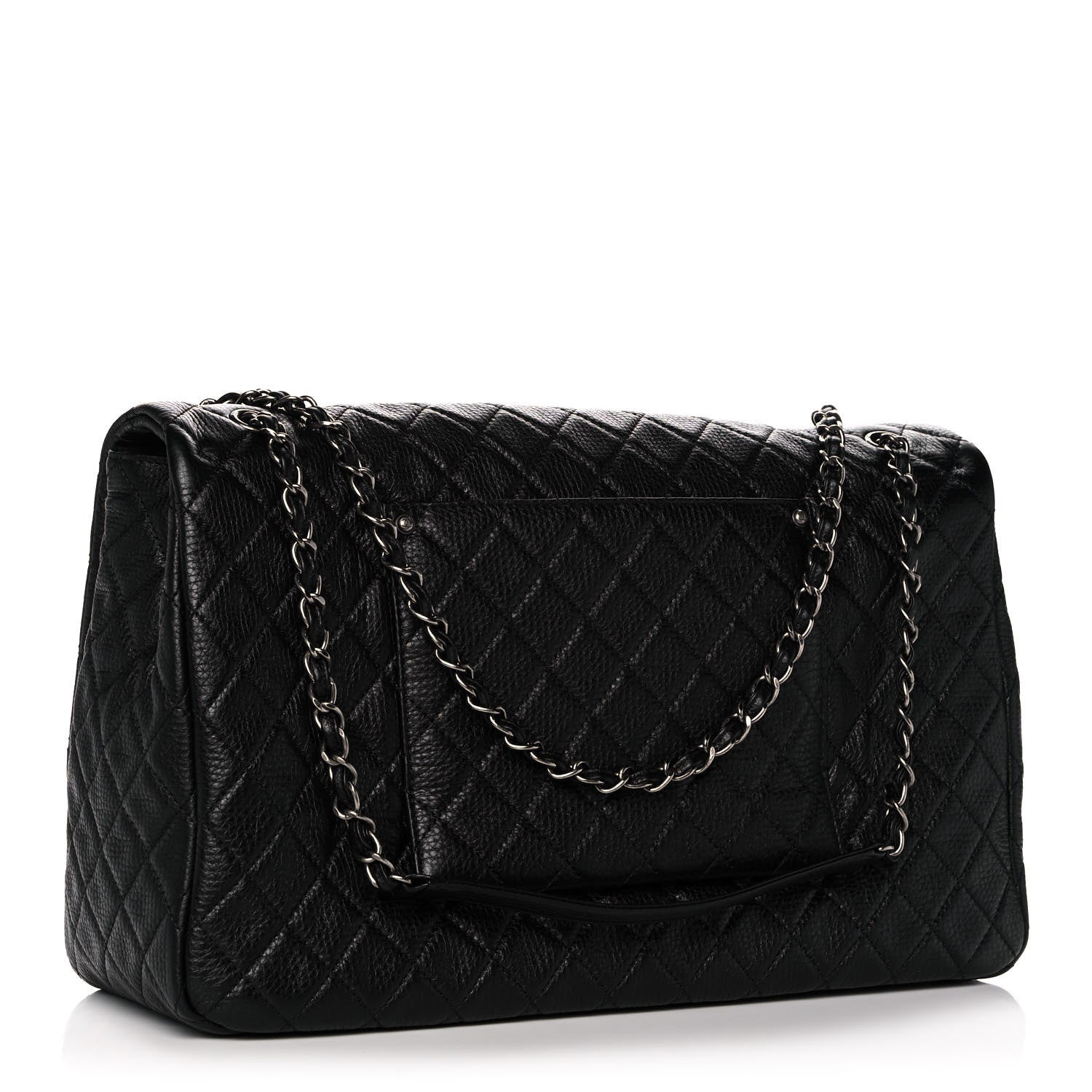 Chanel Calfskin Quilted XXL Travel Flap Bag Black 3 of 14