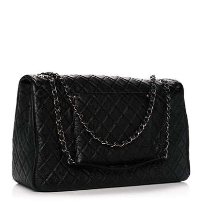 Chanel Calfskin Quilted XXL Travel Flap Bag Black 3 of 14