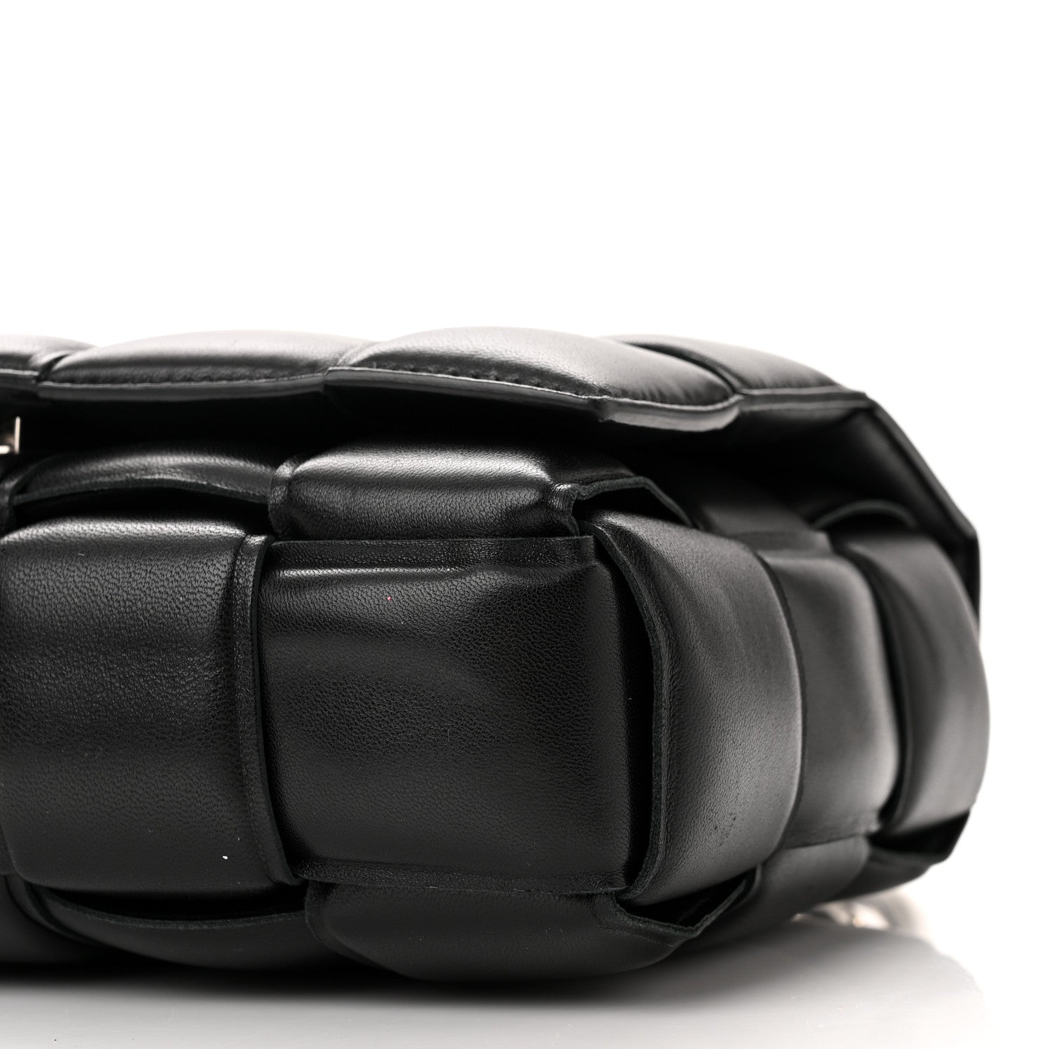 Bottega Veneta Lambskin Maxi Intreccio Padded Chain Cassette Crossbody Bag Black 10 of 10