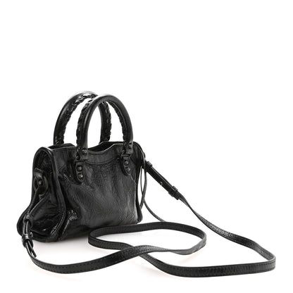 Balenciaga Agneau Arena Classic Hardware Nano Le City Black 3 of 10