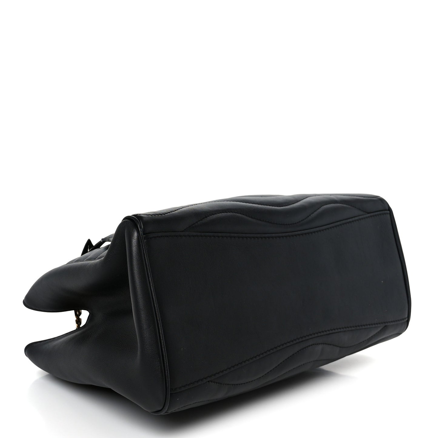 Calfskin New Wave Chain Tote Black