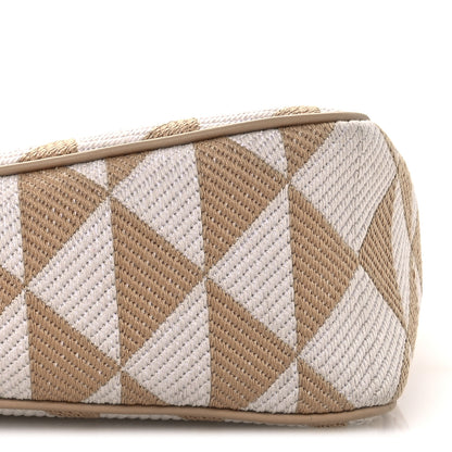 Prada Jacquard Triangolo Symbole Embroidered Mini Triangle Bag Corda Talco 9 of 12