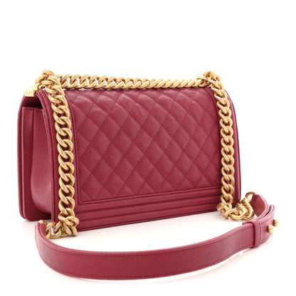 Chanel Caviar Quilted Medium Boy Flap Red 3 of 11