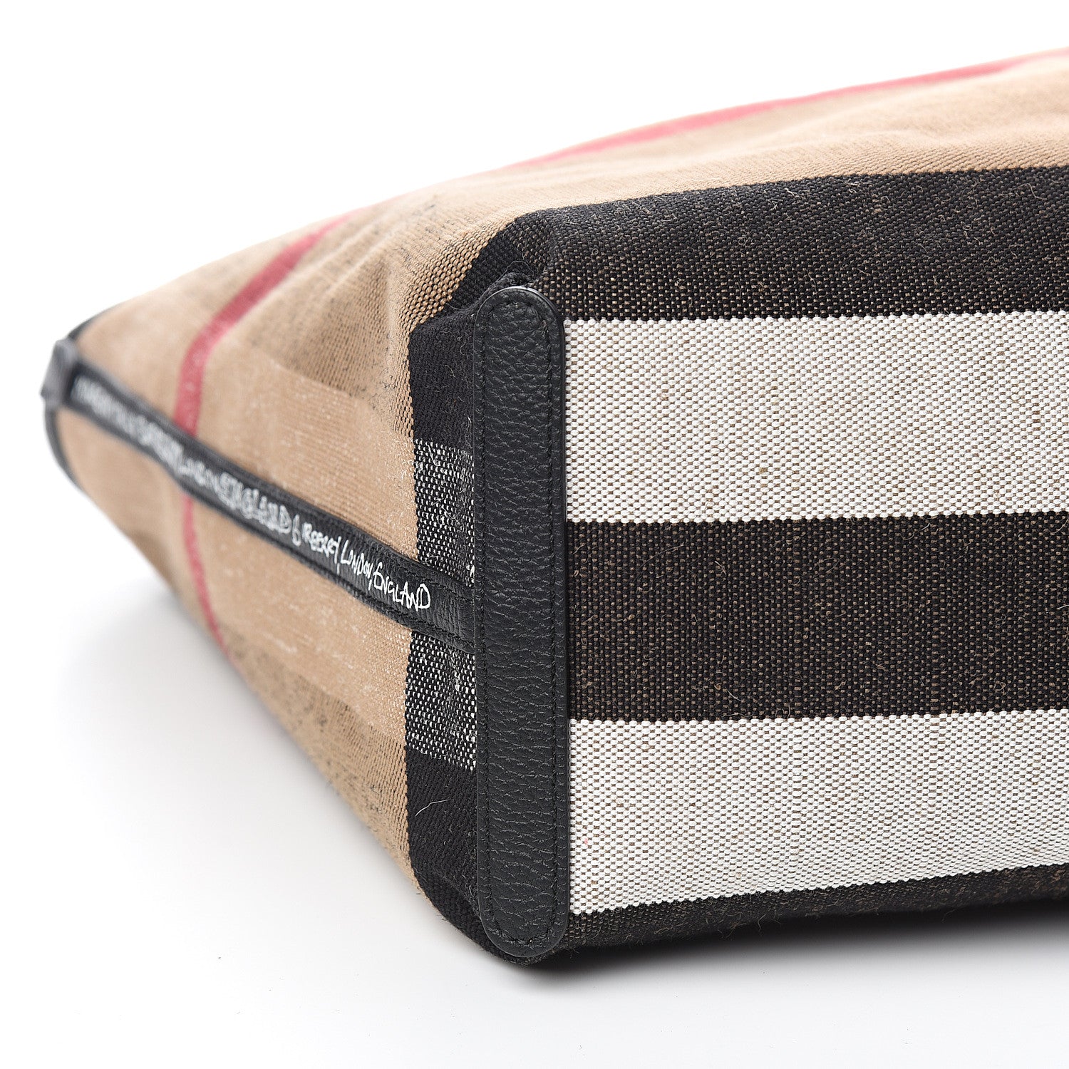 Burberry Coated Canvas Mega Check Medium Doodle Tote Black 11 of 14