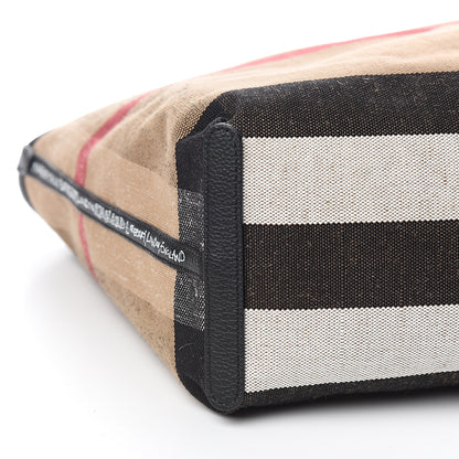 Burberry Coated Canvas Mega Check Medium Doodle Tote Black 11 of 14