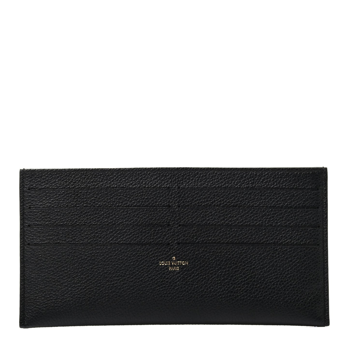 Calfskin Felicie Chain Wallet Card Holder Insert Black