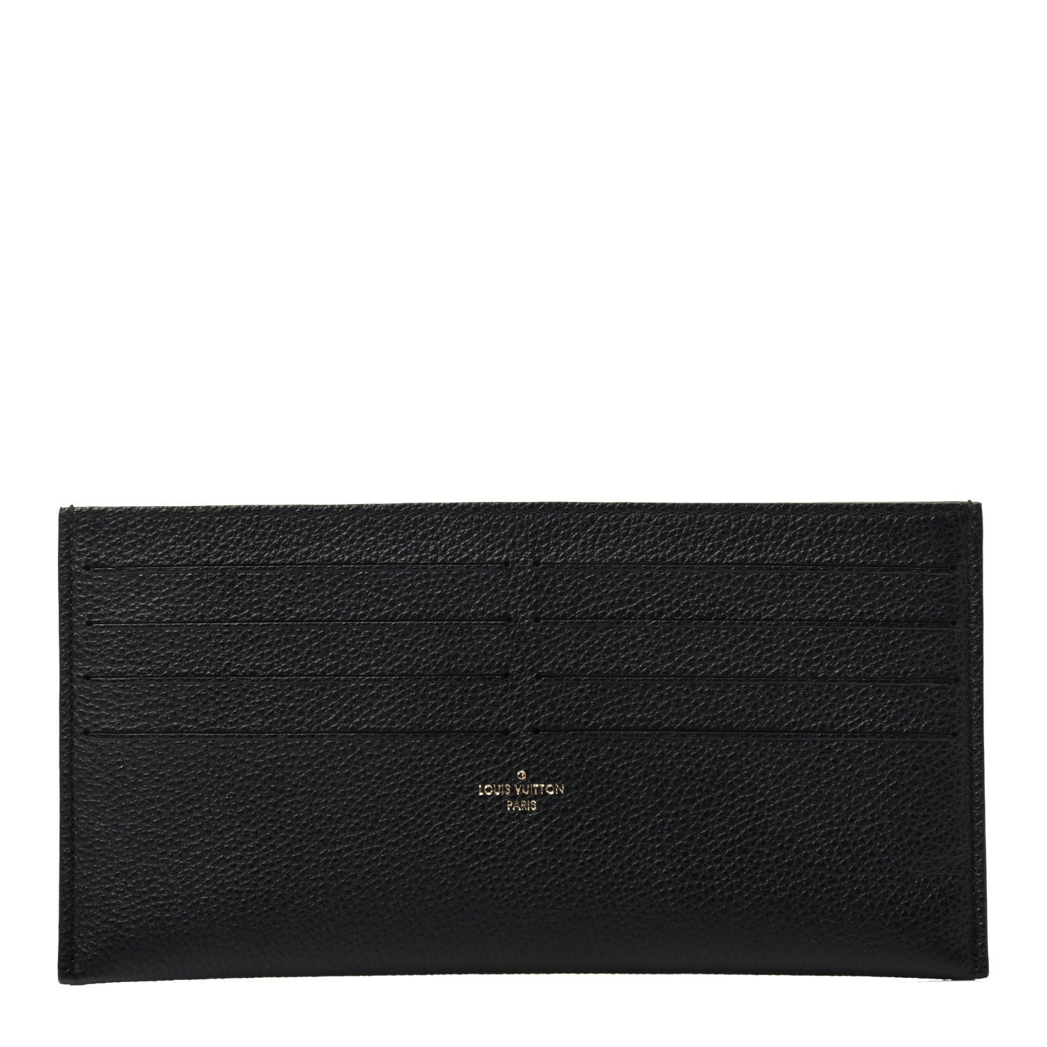Louis Vuitton Calfskin Felicie Chain Wallet Card Holder Insert Black 1 of 3