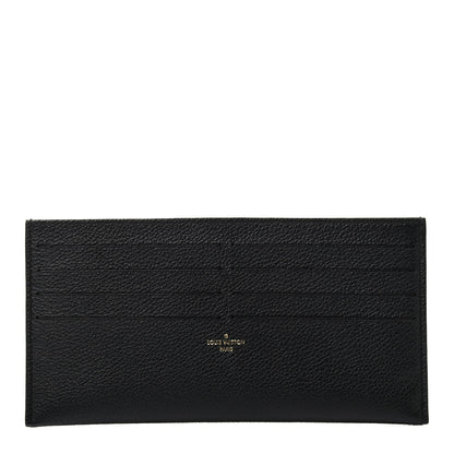 Louis Vuitton Calfskin Felicie Chain Wallet Card Holder Insert Black 1 of 3