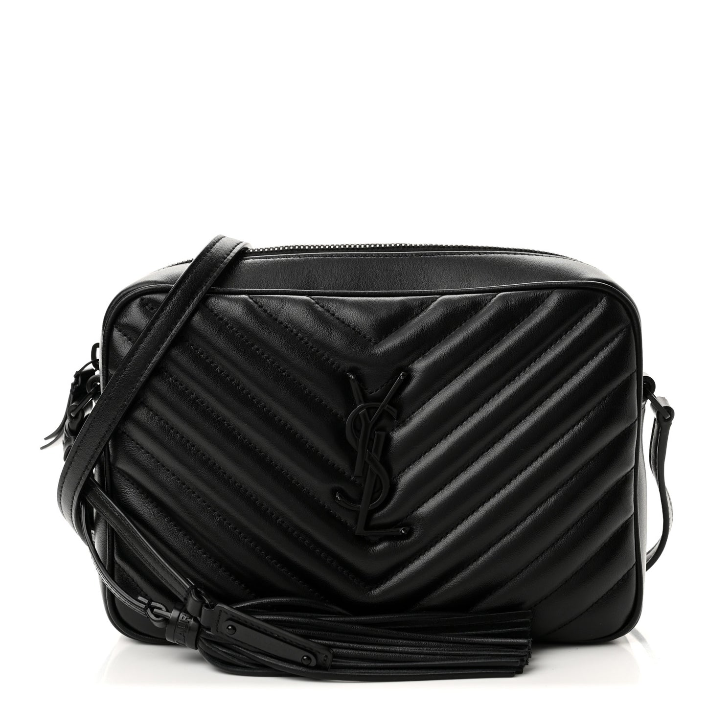 Calfskin Matelasse Monogram Lou Camera Bag Black