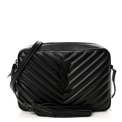 Saint Laurent Calfskin Matelasse Monogram Lou Camera Bag Black 1 of 9